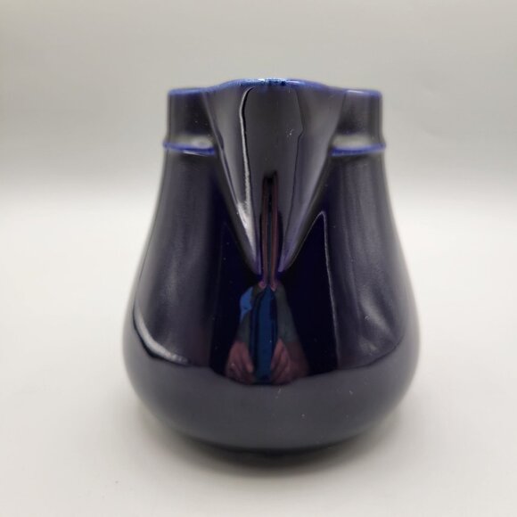 French Cobalt Blue Ceramic Milk Pitcher Jug - Picture 5 of 7